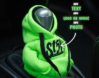 Sudadera con capucha con pomo de cambio de marchas con diseño individual, sudadera con capucha con pomo de cambio de marchas, sudadera con capucha con pomo de cambio en miniatura, funda para pomo de cambio de marchas