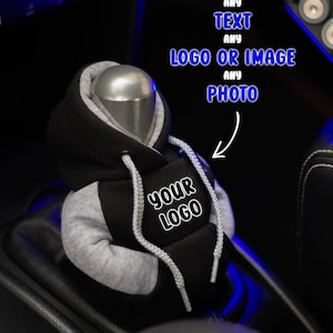 Gear Shift Hoodie with individual design, Shift Knob Hoodie, Mini Shift Knob Hoodie, Gear Shift Cover black and gray color