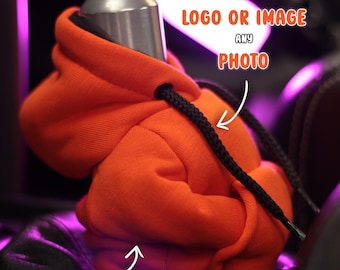 Sudadera con capucha personalizada para palanca de cambios: funda para pomo de cambio, cualquier diseño y color, materiales de alta calidad.