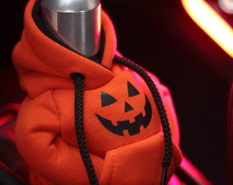 Halloween Pumpkin Gear Shift Cover | Mini Hoodie for Gear Stick | Novelty Car Gift