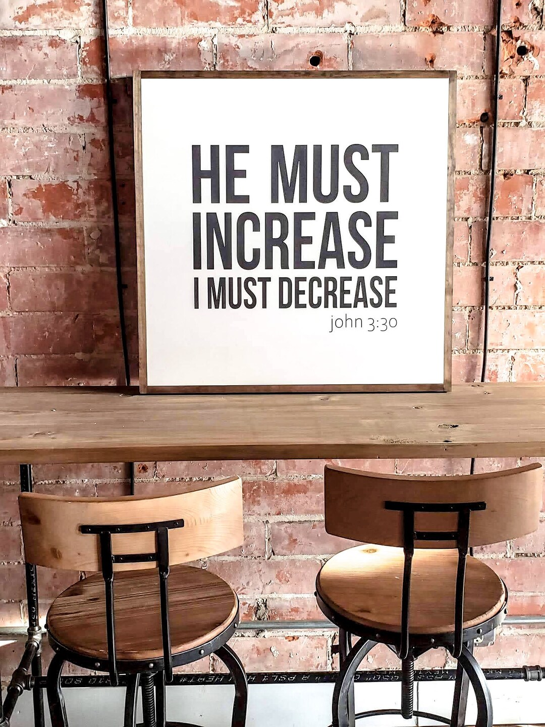 John 330, He Must Increase, Large Wall Art, Bible Verse, Wall Hangings, Modern Art, Home Decor