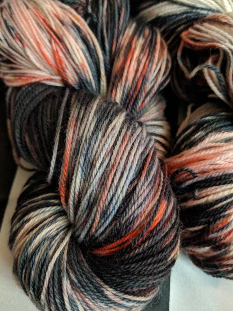 Vampira sock Yarn Hand Dyed custom