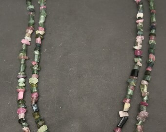 2 Pieces Natural Tourmaline Strands 44gr From Pakistan 17 inch Each C16