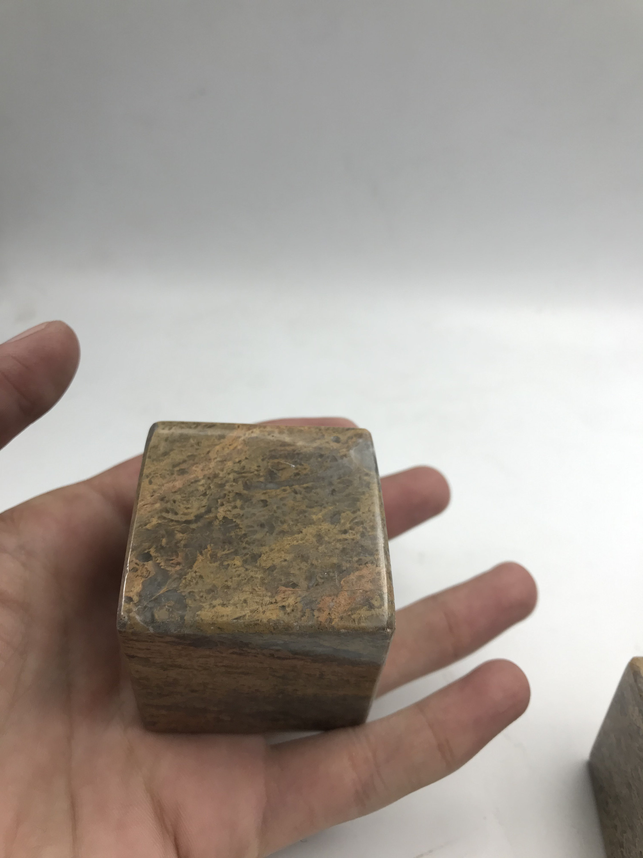 4 Brown Sea Fossil Jasper Cubes 776gr 4.4cm From Pakistan Etsy