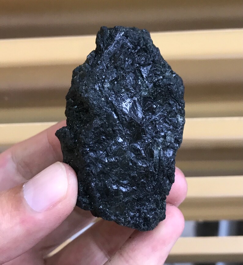 Natural Black Rutile Quartz 89gr From Pakistan 2.6 inch C26