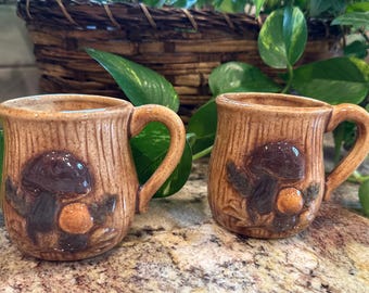 Vintage Mushroom Coffee Cups