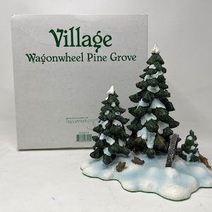 Dept 56 “Wagonwheel Pine Grove” Village Accessories 52617