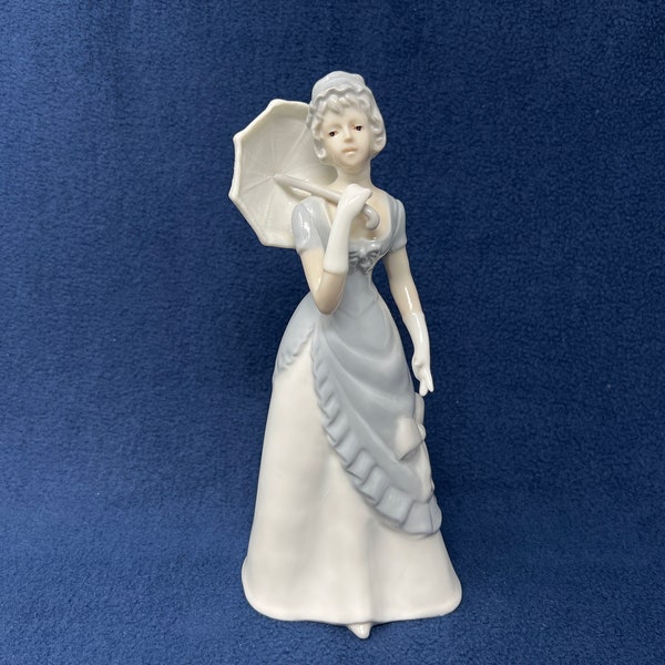 Harvey Knox Vintage Woman with Umbrella Figurine