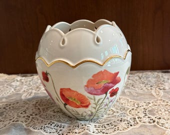 【新品未使用】アメリカレノックス・ヘリテージコレクション花瓶　ヴィンテージ限定品 レノックス「ピンクのポピー」花瓶 - Etsy 日本