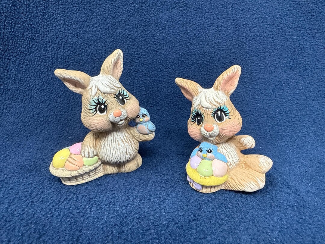 ヴィンテージのイースターバニーと卵のバスケット - Etsy 日本