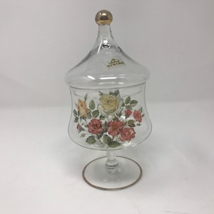Viking Glass Covered Candy Dish Pedestal Compote