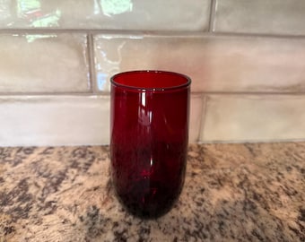 Vintage Anchor Hocking Royal Ruby Red Glass Tumbler