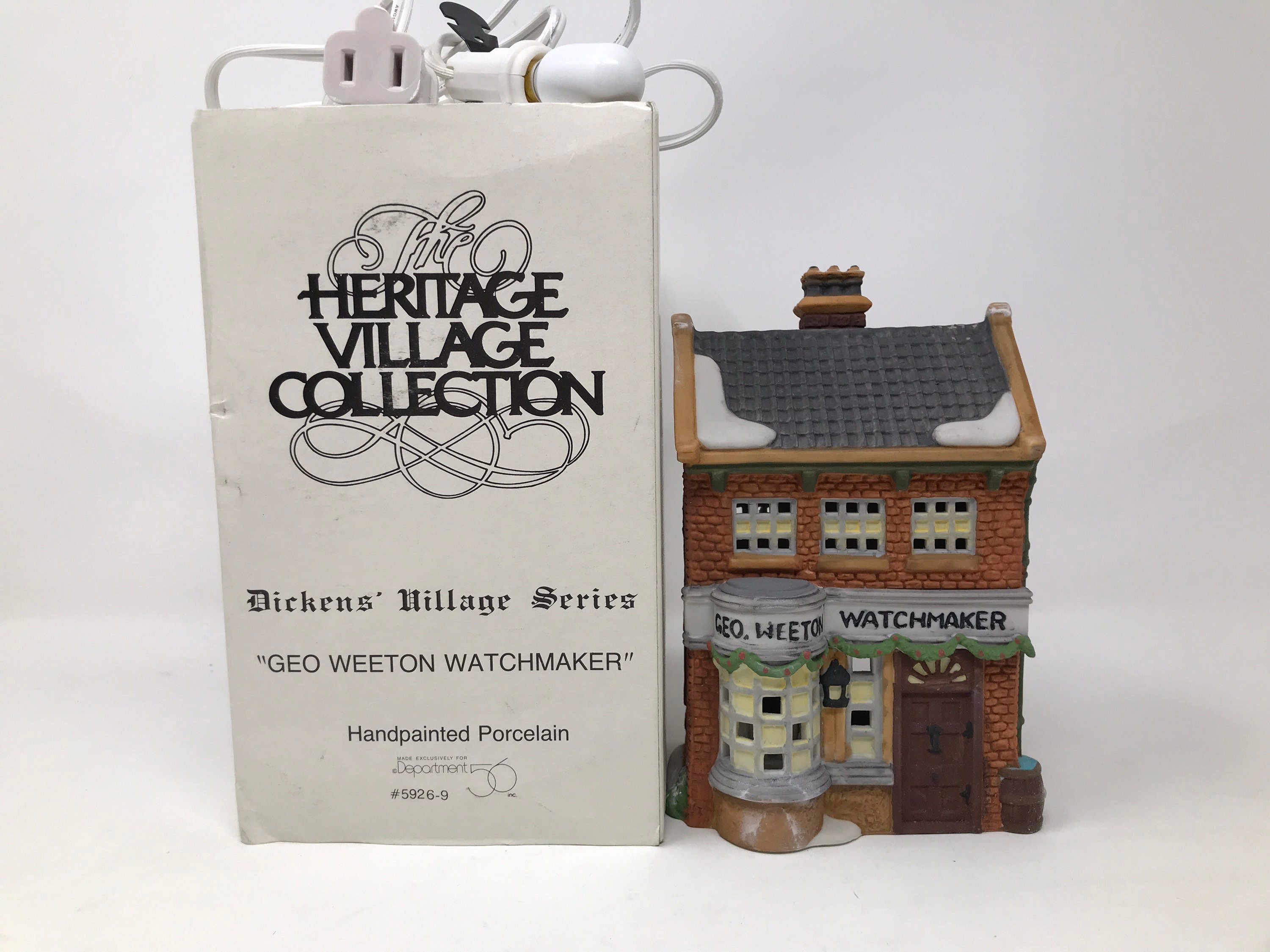 Dept 56 “geo Weeton Watchmaker” Dickens Village Series Heritage