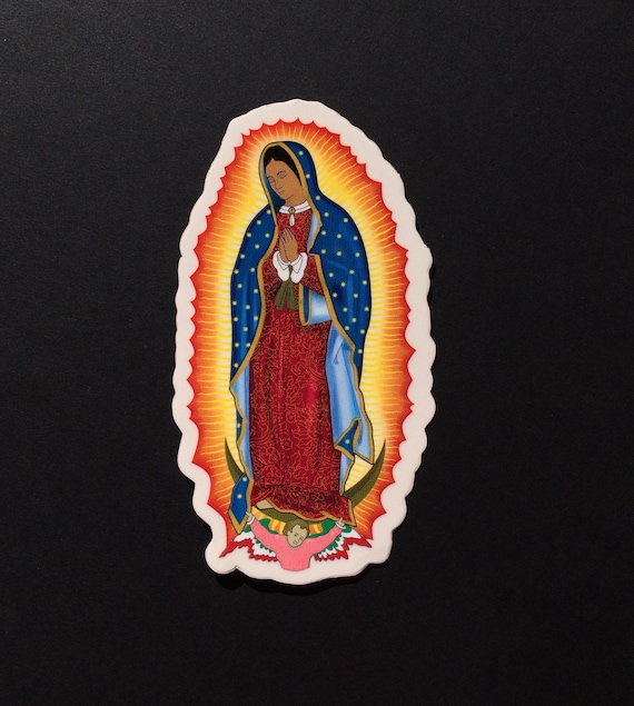 Virgen de Guadalupe car bumper sticker decal 5/" x 3/"