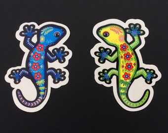 Gecko Vinyl Decal - Left or Right Facing - Screen-Printed