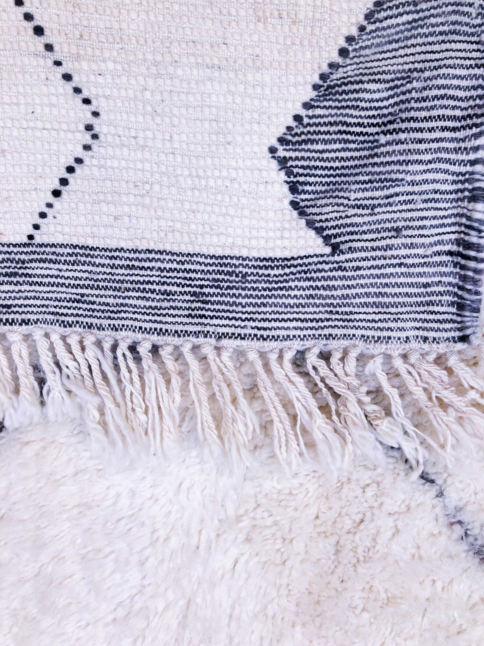 Fluffy Moroccan Rug 6x9 Beni Ourain Zigzag Rug White Berber Etsy