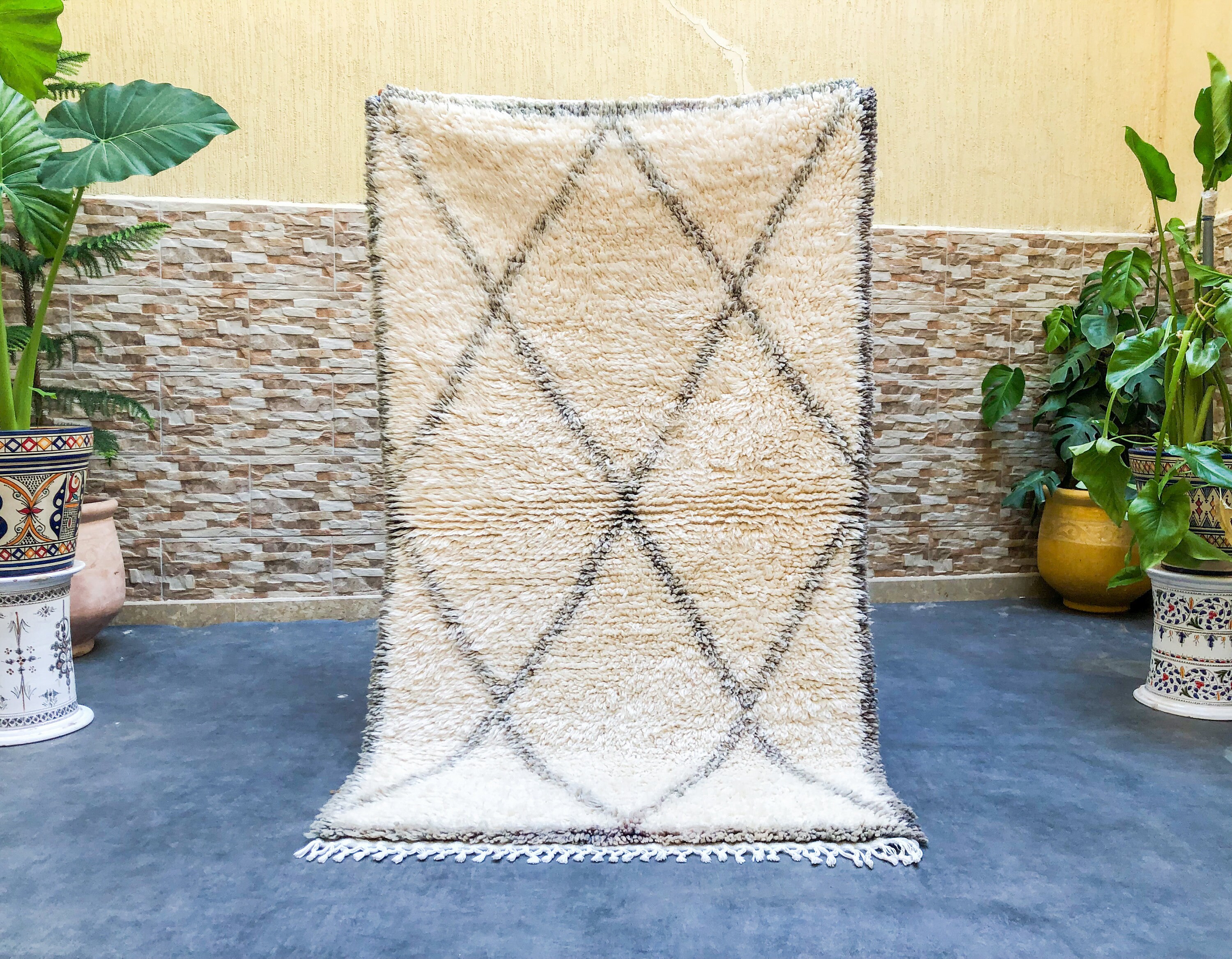 Tapis Beni Ouarain authentique,