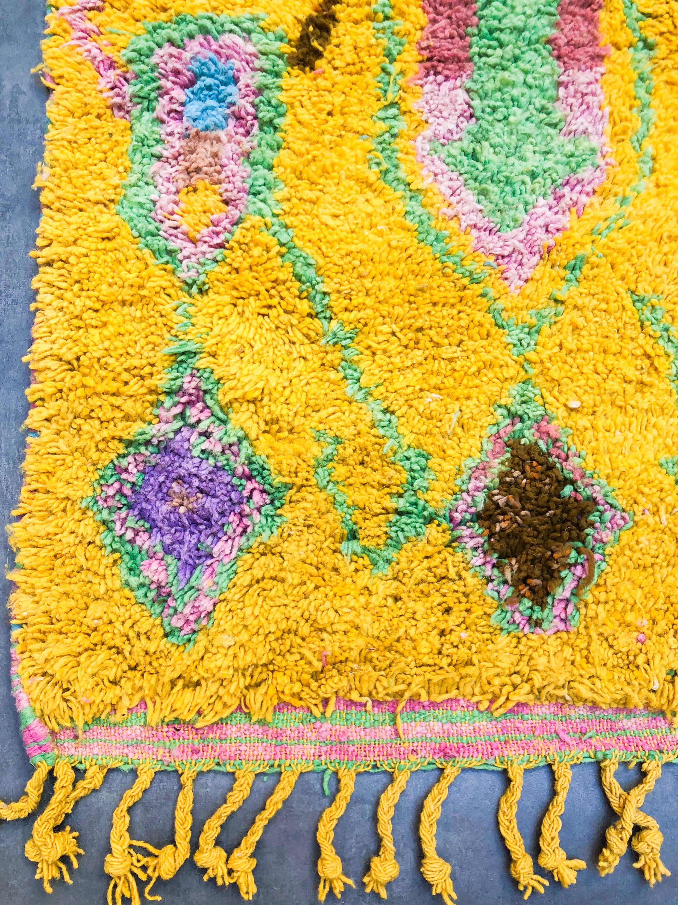 Yellow Moroccan rug Boujaad rug 5x8 Berber carpet for home Etsy