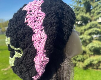 Purple Hat  /BIG HAT / Women’s Slouchy Hat / Crochet Slouchy Hat / Women's Hat / Women's Crochet Hat / Women's / Fall Fashion /