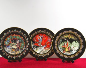 Superbe collection d'assiettes Villeroy & Boch Contes de fées magiques de l'ancienne Russie des années 80