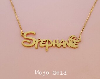 Stephanie Disney Necklace, Disney Font Jewelry