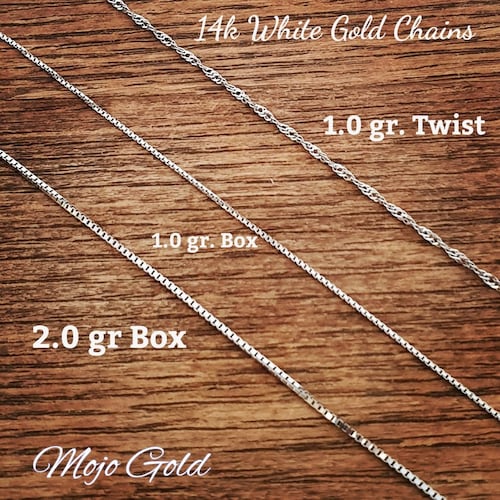 14K Gold Split Chains,14k White shops Gold Replacement Chain