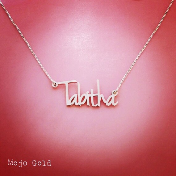 Name Necklace Tiny Name Necklace Dainty 