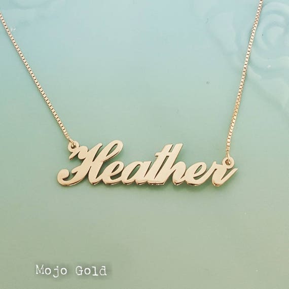 Heather name best sale necklace
