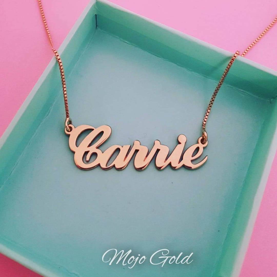 14K Gold Name Necklace/women's Name Necklace/women's Personalized