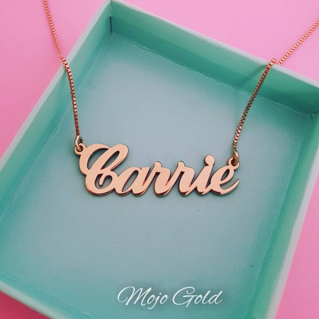 14K Gold Name Necklace/Women's Name Necklace/Women's | Etsy