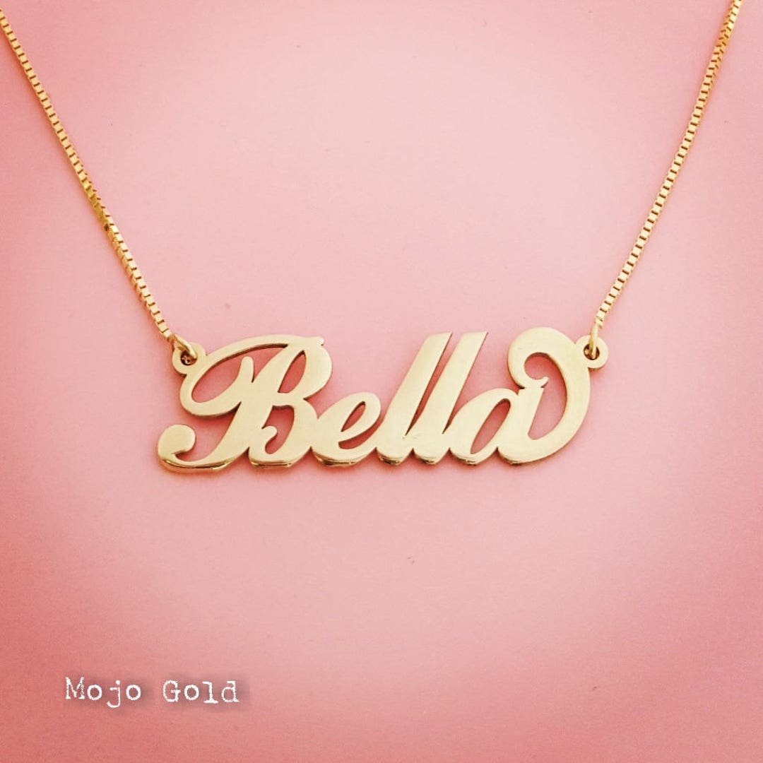 Name Necklace Any Name Necklace Gold Name Necklace Name Jewelry My Name