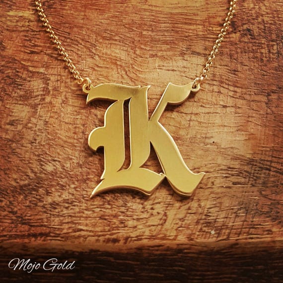 Men’s initial vintag necklace Jewelry