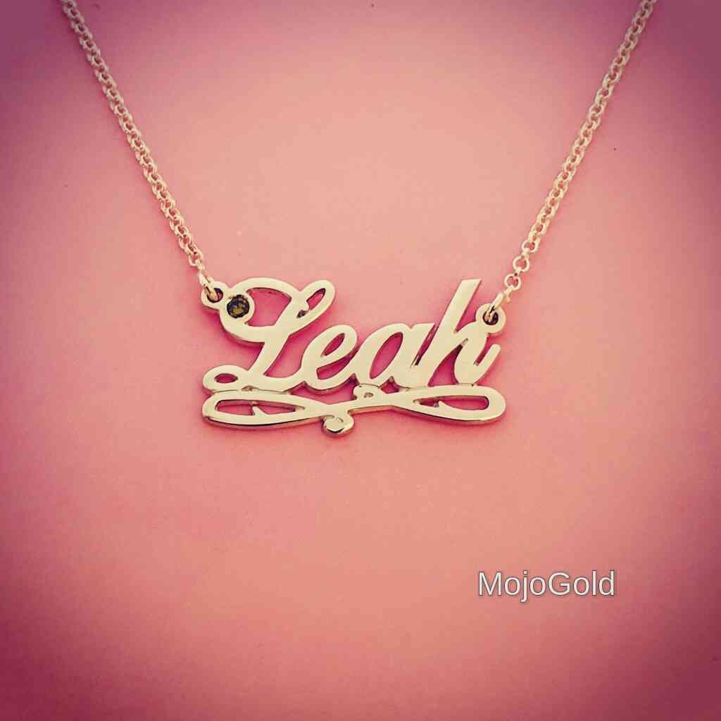 Leah name hotsell necklace