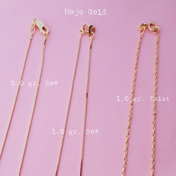 Replacement Chain chain Only chain for Name Necklace solid Gold