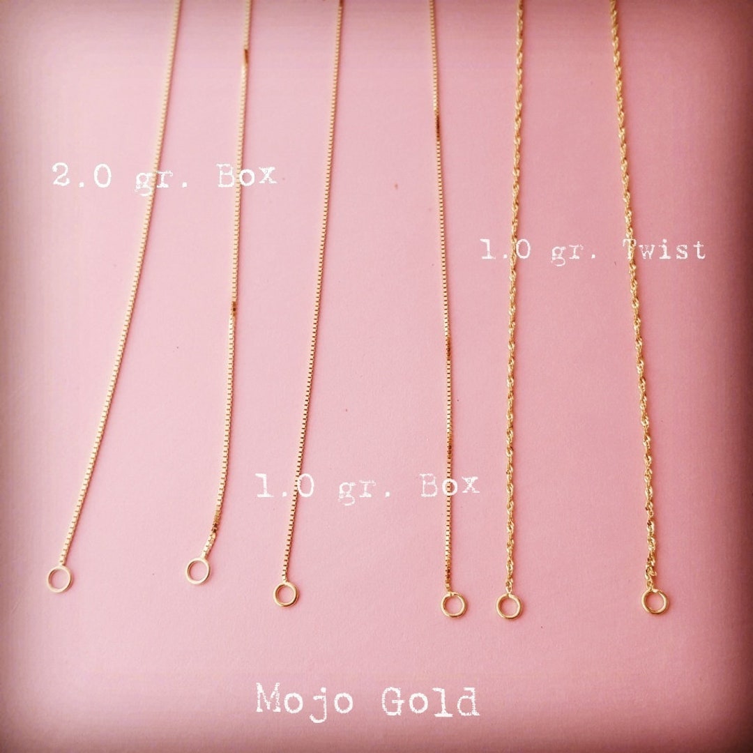 Customized Split Chain Replacement, Silver and Gold Name Necklace Chains  Multiple Sizes 14 Inch 16 inch 18 inch 20 inch 22 inch Chain ONLY