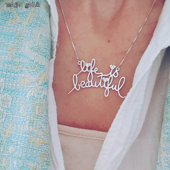 Name necklace swarovski crystal clearance
