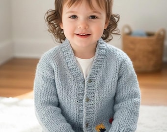 Hand Knit 100% Cotton Sweater for Girls