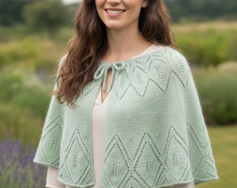 Knitted Poncho, Women Poncho, Handmade Cover Up