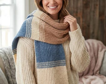 Very Soft Women's Knitted Scarf, Handmade Scarf, Women's Scarf