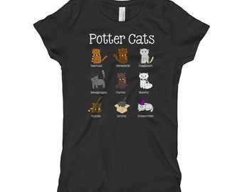 Potter Cats Shirt Cat Lover Shirt Cat Meme Shirt Cat Shirt Girl's T-Shirt
