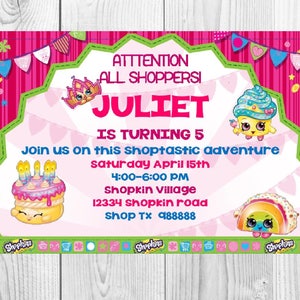 Digital Inspired Shopkin Invite