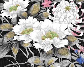 Black Silk White Peony