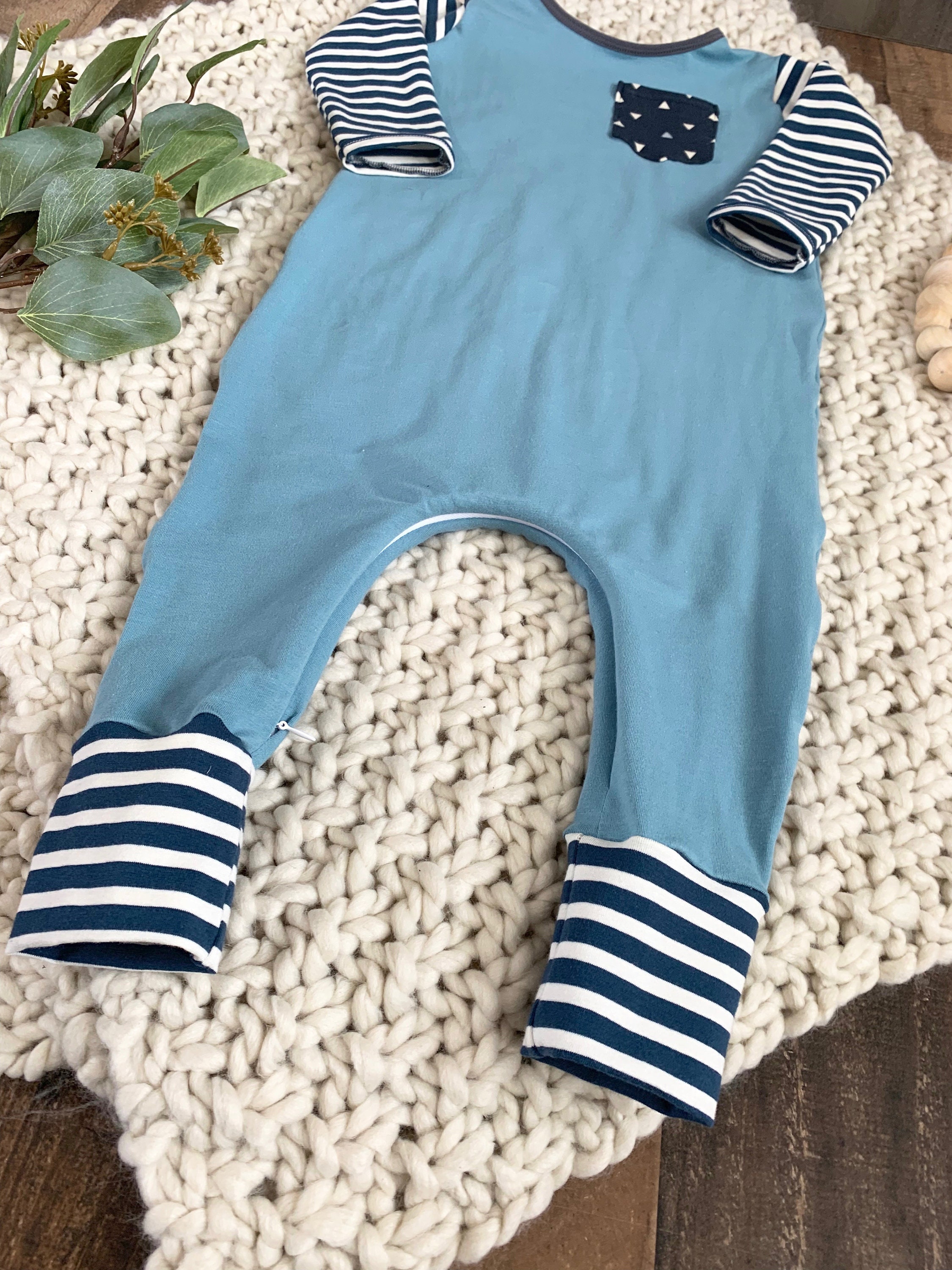 Baby blue romper Toddler blue romper Baby boy coming home Etsy