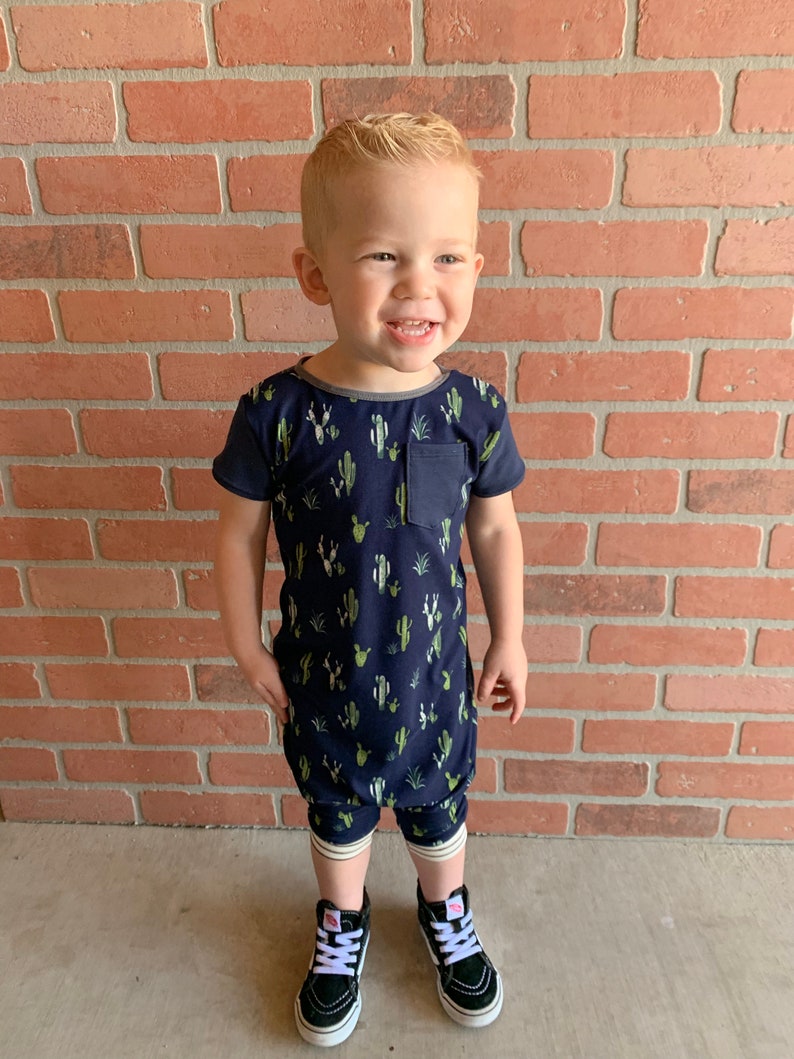cactus romper baby boy