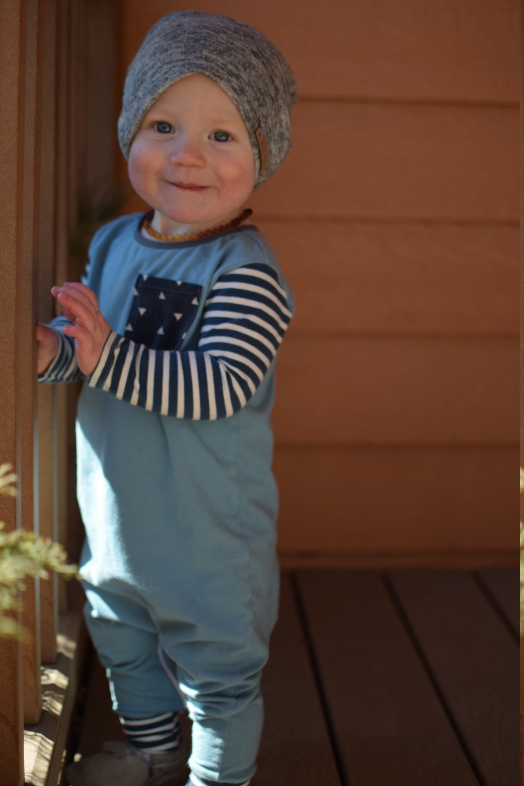 Baby blue romper Toddler blue romper Baby boy coming home Etsy