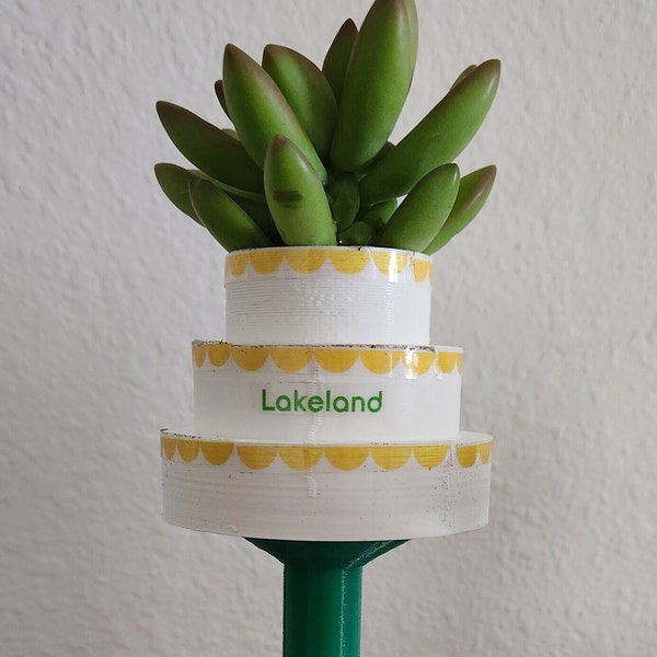 Lakeland, Florida Cake Tower Planter for Small Indoor Plants and Succulents.