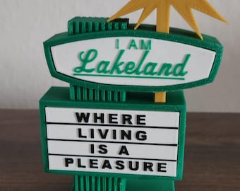 Lakeland, Florida Southside Cleaners Dekorativ souvenirprydnad för hylla eller skrivbord.