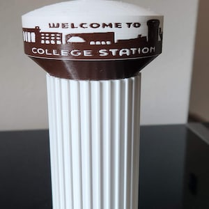 College Station, Texas Water Tower Replica For Shelf or Desktop