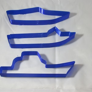 Set of 3 Boat Shaped Cookie Cutters