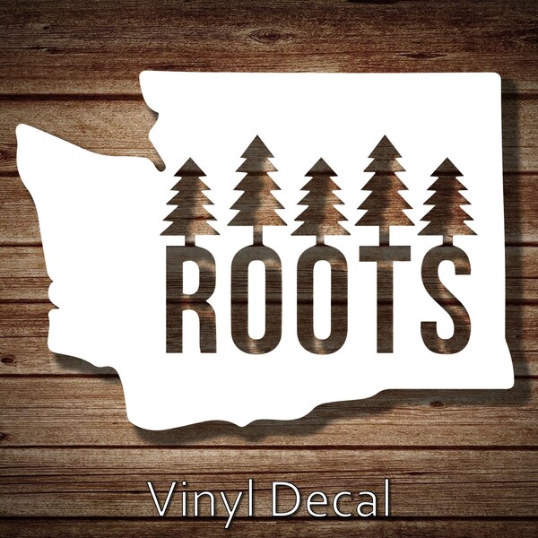 Washington Roots State Outline Die-cut Sticker